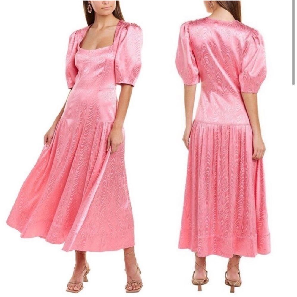 Jonathan Simkhai Rumi Moire Jacquard Square-Neck Dress